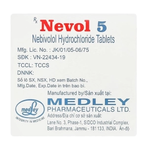 Nevol 5 Medley 10 vỉ x 10 viên (Nebivolol hydrochloride)