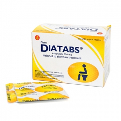 New Diatabs - Hỗ Trợ Điều Trị Tiêu Chảy Hộp 25 Vỉ x 4 Viên