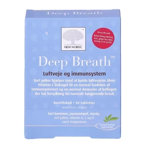 Deep Breath New Nordic 2 vỉ x 15 viên - Hỗ trợ trị viêm xoang, hen suyễn Deep Breath New Nordic 2 vỉ x 15 viên - Hỗ trợ trị viêm xoang, hen suyễn