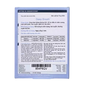 Deep Breath New Nordic 2 vỉ x 15 viên - Hỗ trợ trị viêm xoang, hen suyễn Deep Breath New Nordic 2 vỉ x 15 viên - Hỗ trợ trị viêm xoang, hen suyễn