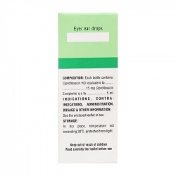 Nhỏ mắt Ciprofloxacin 0.3% 5ml Nhỏ mắt Ciprofloxacin 0.3% 5ml
