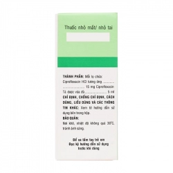Nhỏ mắt Ciprofloxacin 0.3% 5ml Nhỏ mắt Ciprofloxacin 0.3% 5ml