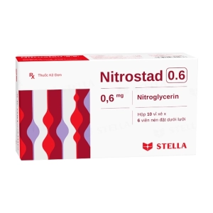 Nitrostad 0.6 Stellapharm 10 vỉ x 6 viên (Nitroglycerin)