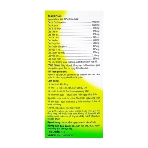 Nopanho Kingphar 125ml - Hỗ trợ bổ phế, giảm đờm Nopanho Kingphar 125ml - Hỗ trợ bổ phế, giảm đờm