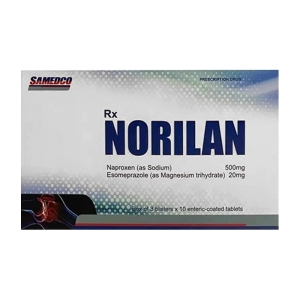Norilan Phapharco 3 vỉ x 10 viên (Naproxen + Esomeprazol)