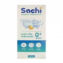 Nước Tắm Thảo Dược Sachi +0 250ml - Hỗ trợ phòng hăm ngứa, rôm sảy, mụn nhọt Nước Tắm Thảo Dược Sachi +0 250ml - Hỗ trợ phòng hăm ngứa, rôm sảy, mụn nhọt