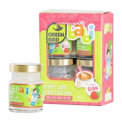 Nước Yến Cho Trẻ Em Babi Green Bird 4 hũ x 72g (hương dâu)