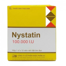 Nystatin 100.000 IU F.T Pharma 1 vỉ x 12 viên Nystatin 100.000 IU F.T Pharma 1 vỉ x 12 viên