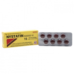 Nystatin 500000IU Mekophar, Hộp 16 viên Nystatin 500000IU Mekophar, Hộp 16 viên