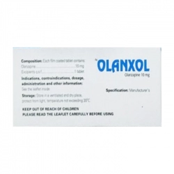 Olanxol 10mg Danapha 10 vỉ x 10 viên - Trị tâm thần phân liệt Olanxol 10mg Danapha 10 vỉ x 10 viên - Trị tâm thần phân liệt