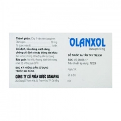 Olanxol 10mg Danapha 10 vỉ x 10 viên - Trị tâm thần phân liệt Olanxol 10mg Danapha 10 vỉ x 10 viên - Trị tâm thần phân liệt