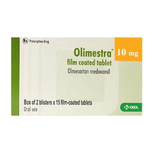 Olimestra 10mg Film Coated Tablet Krka 2 vỉ x 15 viên (Olmesartan medoxomil)