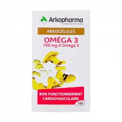 Omega 3 Arkogelules Arkopharma 180 viên - Viên bổ sung dầu cá Omega 3 Arkogelules Arkopharma 180 viên - Viên bổ sung dầu cá