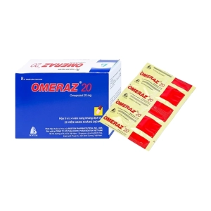 Omeraz 20 Boston Pharma 5 vỉ x 4 viên (Omeprazole)