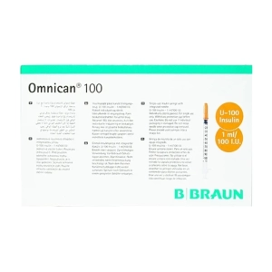 Omnican 1ml/100IU B. Braun 100 cái (Màu cam) – Bơm tiêm tiểu đường