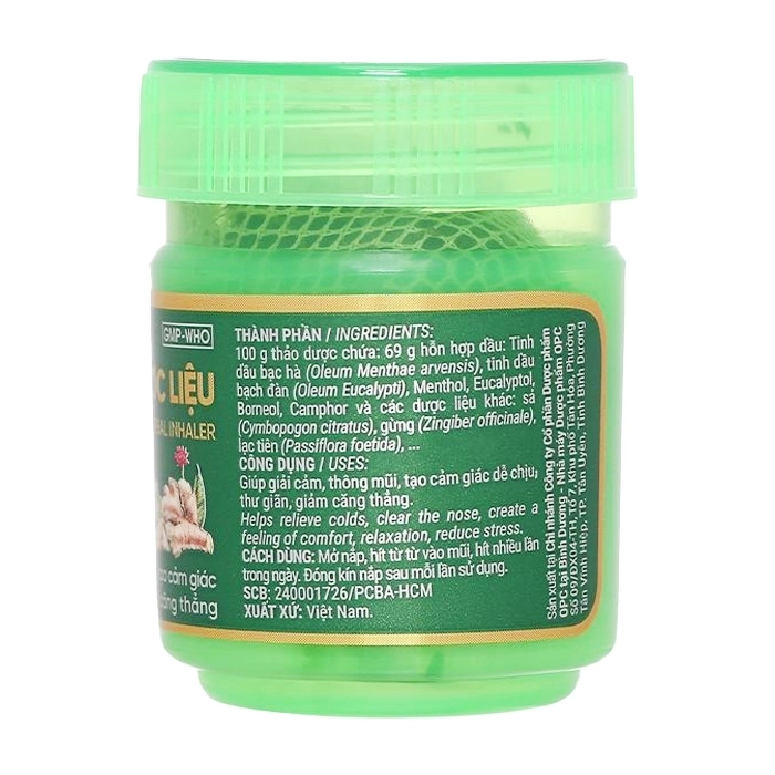 Ống Hít Dược Liệu OPC 10 ống x 10g - Giúp giải cảm, thông mũi