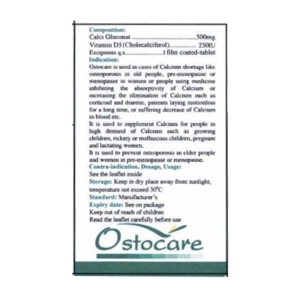 Ostocare Nam Hà 30 viên (Calci gluconat + Vitamin D3)