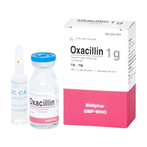Oxacillin 1g Bidiphar 1 lọ + 1 ống x 5ml (Oxacillin)
