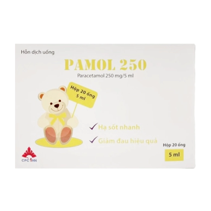 Pamol 250 CPC1 Hà Nội 20 ống x 5ml