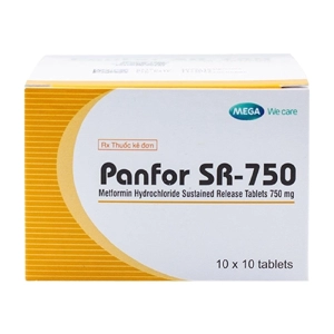 Panfor SR-750 Mega We care 10 vỉ x 10 viên (Metformin hydrochlorid)