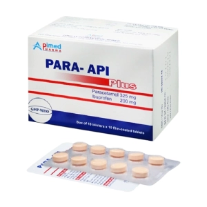 Para-Api Plus Apimed 10 vỉ x 10 viên (Paracetamol + Ibuprofen)
