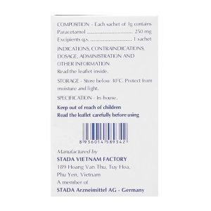 Paracetamol Stada 250mg 30 gói x 1g Paracetamol Stada 250mg 30 gói x 1g
