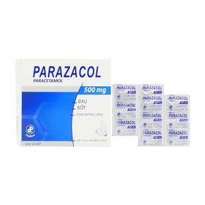 Parazacol 500mg Pharbaco 4 vỉ x 4 viên (Paracetamol)