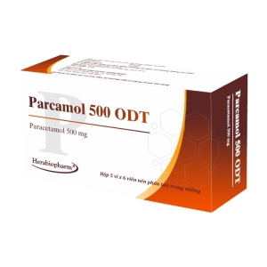 Parcamol 500 ODT Herabiopharm 5 vỉ x 6 viên (Paracetamol)