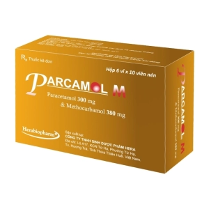 Parcamol M 300mg/380mg Herabiopharm 6 vỉ x 10 viên (Paracetamol + Methocarbamol)