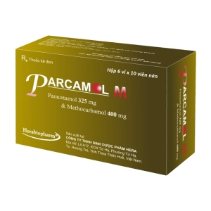 Parcamol M 325mg/400mg Herabiopharm 6 vỉ x 10 viên (Paracetamol + Methocarbamol)