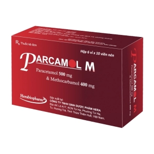 Parcamol M 500mg/400mg Herabiopharm 6 vỉ x 10 viên (Paracetamol + Methocarbamol)