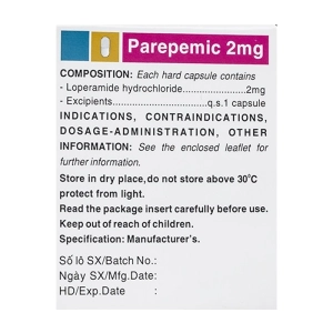 Parepemic 2mg TV.Pharm 10 vỉ x 10 viên Parepemic 2mg TV.Pharm 10 vỉ x 10 viên