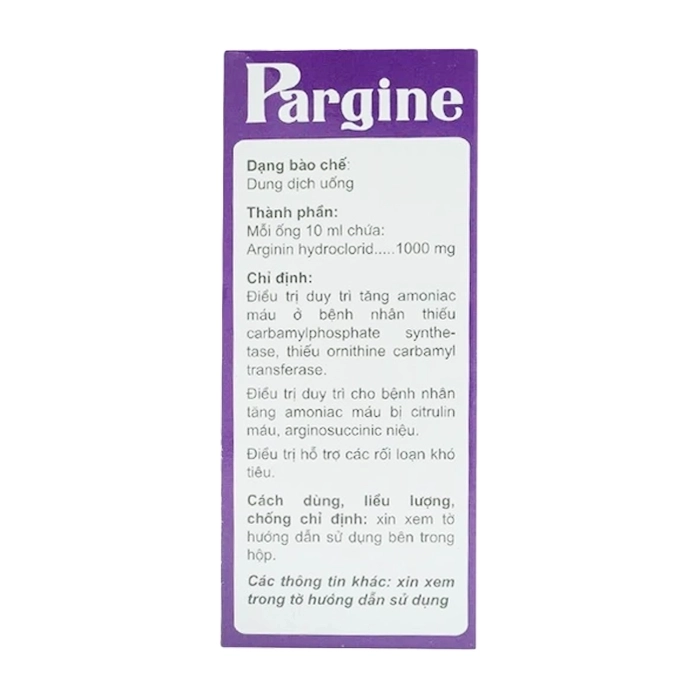 Pargine 1000mg/10ml CPC1 Hà Nội 4 vỉ x 5 ống x 10ml Pargine 1000mg/10ml CPC1 Hà Nội 4 vỉ x 5 ống x 10ml