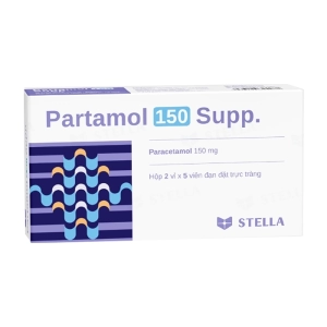 Partamol 150 Supp. Stellapharm 2 vỉ x 5 viên (Paracetamol)