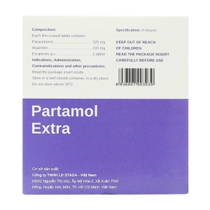 Partamol Extra Stellapharm 10 vỉ x 4 viên