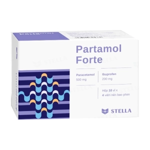 Partamol Forte Stellapharm 10 vỉ x 4 viên (Paracetamol + Ibuprofen)