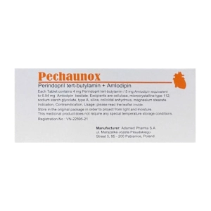Pechaunox 4/5 Adamed 3 vỉ x 10 viên (Perindopril + Amlodipin)