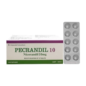 Pecrandil 10 Hataphar 6 vỉ x 10 viên (Nicorandil)