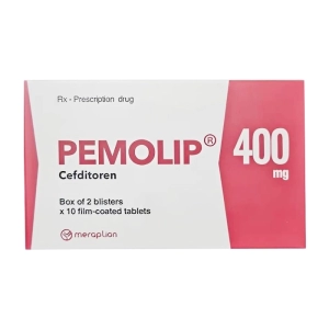 Pemolip 400 Merap 2 vỉ x 10 viên (Cefditoren)