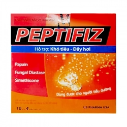 Peptifiz US Pharma USA 10 vỉ x 4 viên - Hỗ trợ khó tiêu, đầy hơi