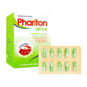 Phariton Detox TV.Pharm 6 vỉ x 10 viên - Hỗ trợ giảm mỡ, cholesterol