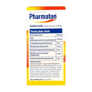 Pharmaton Kiddi Syrup Sanofi 100ml - Giúp bổ sung Lysin, Calci Pharmaton Kiddi Syrup Sanofi 100ml - Giúp bổ sung Lysin, Calci