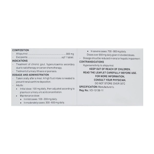 Allopurinol 300mg Pharmedic 10 vỉ x 10 viên