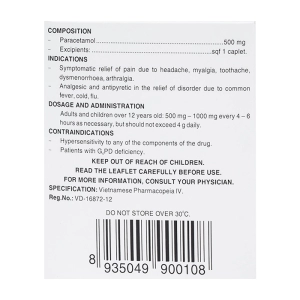 Cemofar 500 Pharmedic 10 vỉ x 10 viên