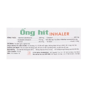 Ống Hít Inhaler Pharmedic Vỉ x 5 ống