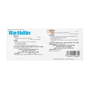 Ratidin 150mg Pharmedic 10 vỉ x 10 viên