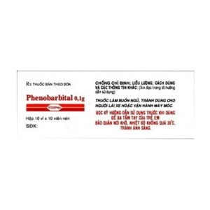 Phenobarbital 0.1g Vidipha 10 vỉ x 10 viên (Phenobarbital)