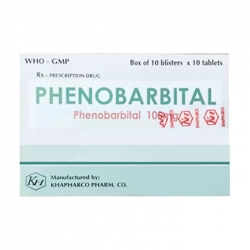 Phenobarbital 100mg Khapharco 10 vỉ x 10 viên (Phenobarbital)