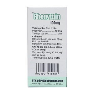 Phenytoin 100mg Danapha 100 viên (Phenytoin)