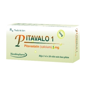 Pitavalo 1 Herabiopharm 3 vỉ x 10 viên (Pitavastatin calcium)